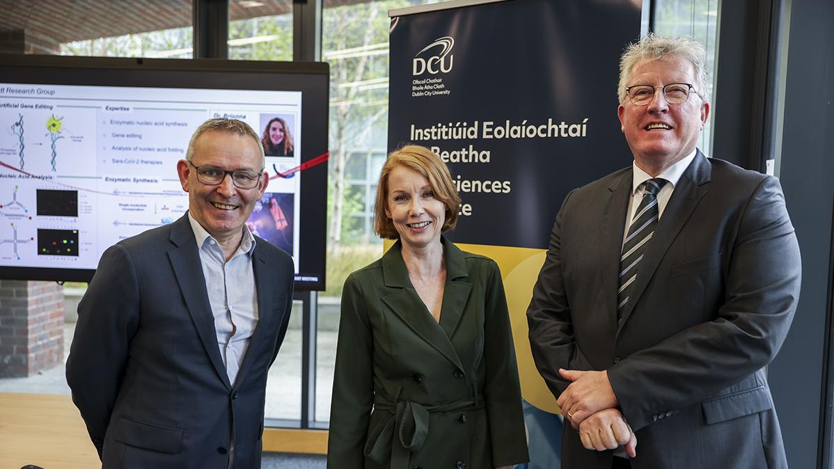 John Doyle, DCU's Vice President of Research; Professor Anne Parle-McDermott, director of the Life Sciences Institute; President of DCU, Professor Dáire Keogh.