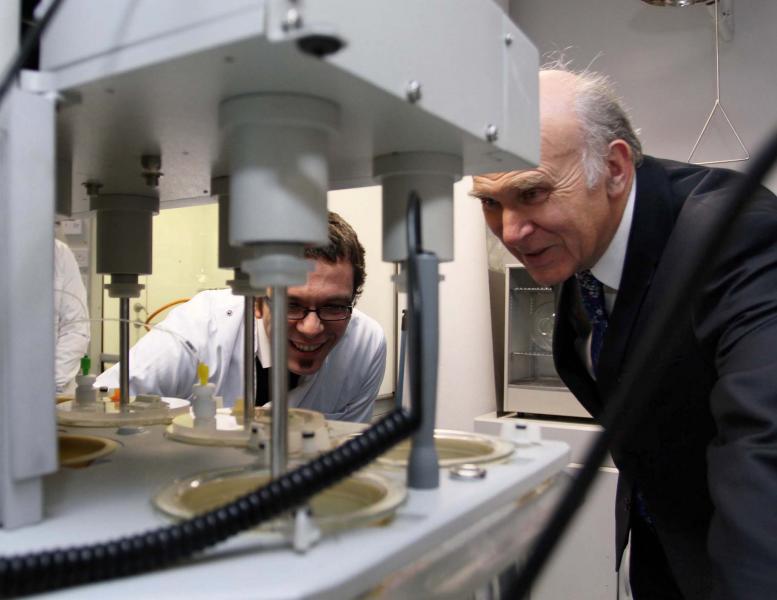 Vince Cable in Lab Vince cable in Lab