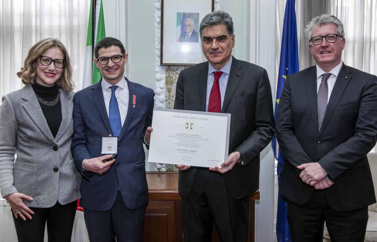 Prof Fabbrini awarded knighthood from President of Italy 