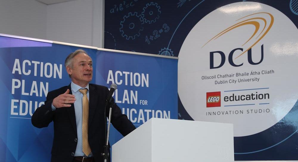 The Minister for Education and Skills, Richard Bruton TD, speaking about the School Excellence Fund – Digital in the Lego Educat