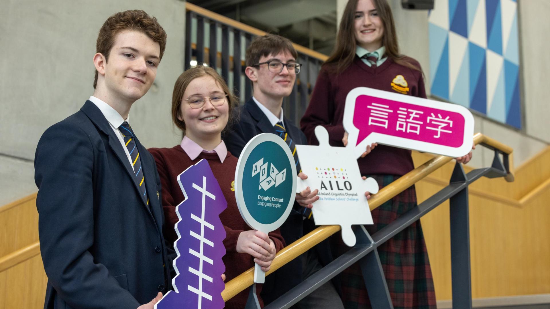 Four winners from the ADAPT All Ireland Linguistics Olympiad (AILO) will go on to represent Ireland at the International Linguistics Olympiad in July. 