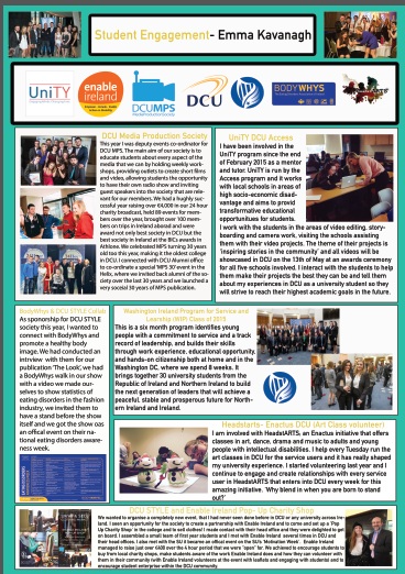 DCU President's Awards for Engagement 2015-poster Student Engagement -Emma Kavanagh-poster