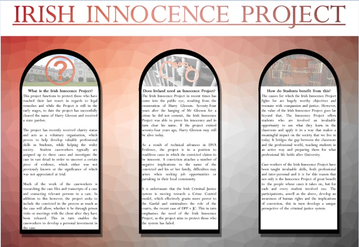 Irish Innocence Project DCU President's Awards for Engagement 2015-poster