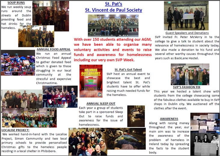DCU President's Awards for Engagement 2015-poster:St. Vincent de Paul Society St. Vincent de Paul Society poster
