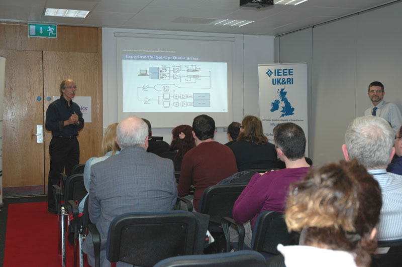 Prof John Cartledge, Queens University at Kingston, Canada, delivering his IEEE Dublin Electron Devices Society / Ireland Photonics Society lecture on 2 Dec 2013 at DCU. Prof John Cartledge, Queens University at Kingston, Canada, delivering his IEEE Dublin Electron Devices Society / Ireland Photonics Society lecture on 2 Dec 2013 at DCU.