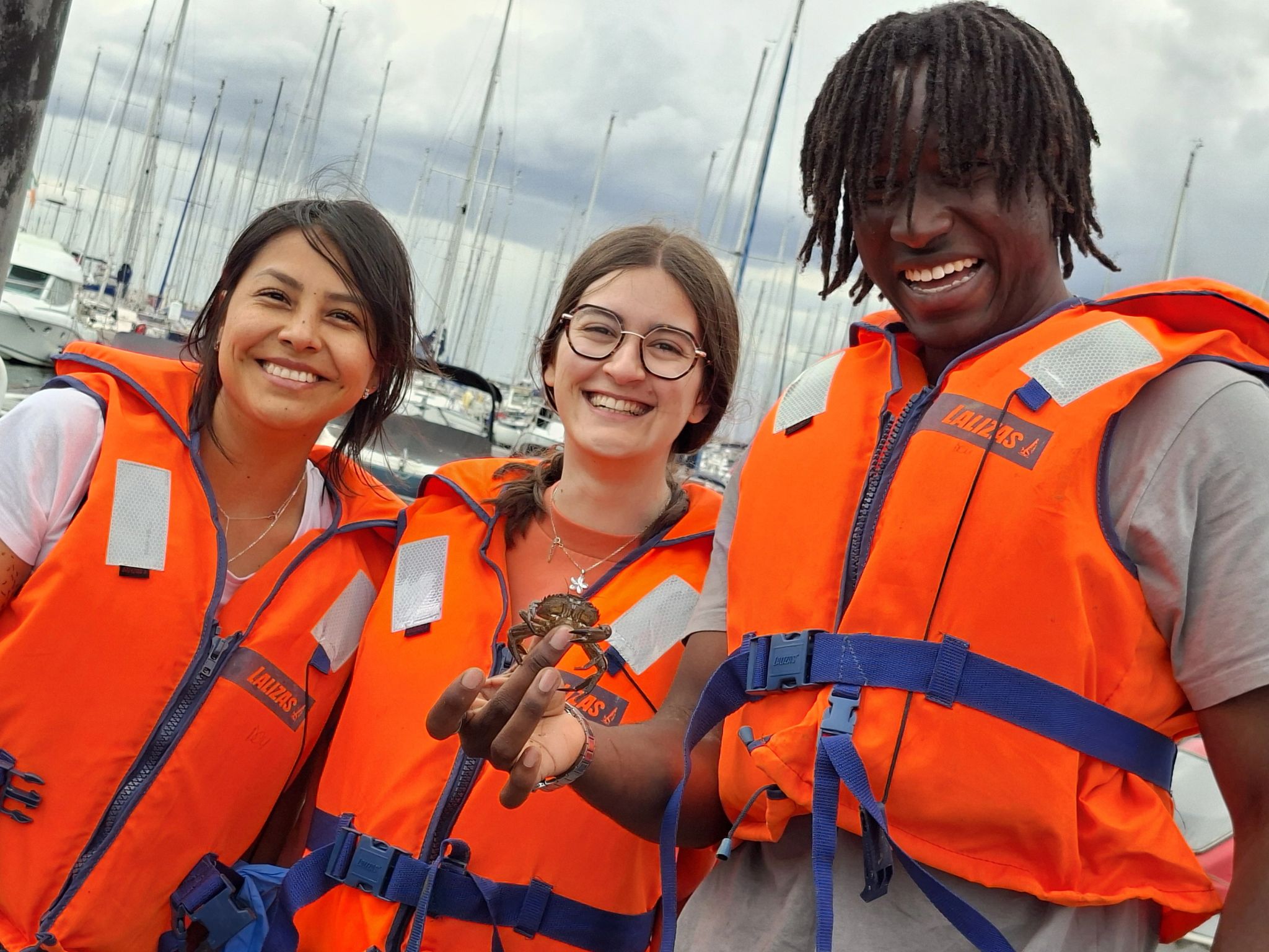 A photo of Patrick and his colleagues in the field.