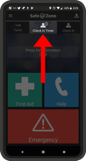 Screenshot of app home page Screenshot of app home page