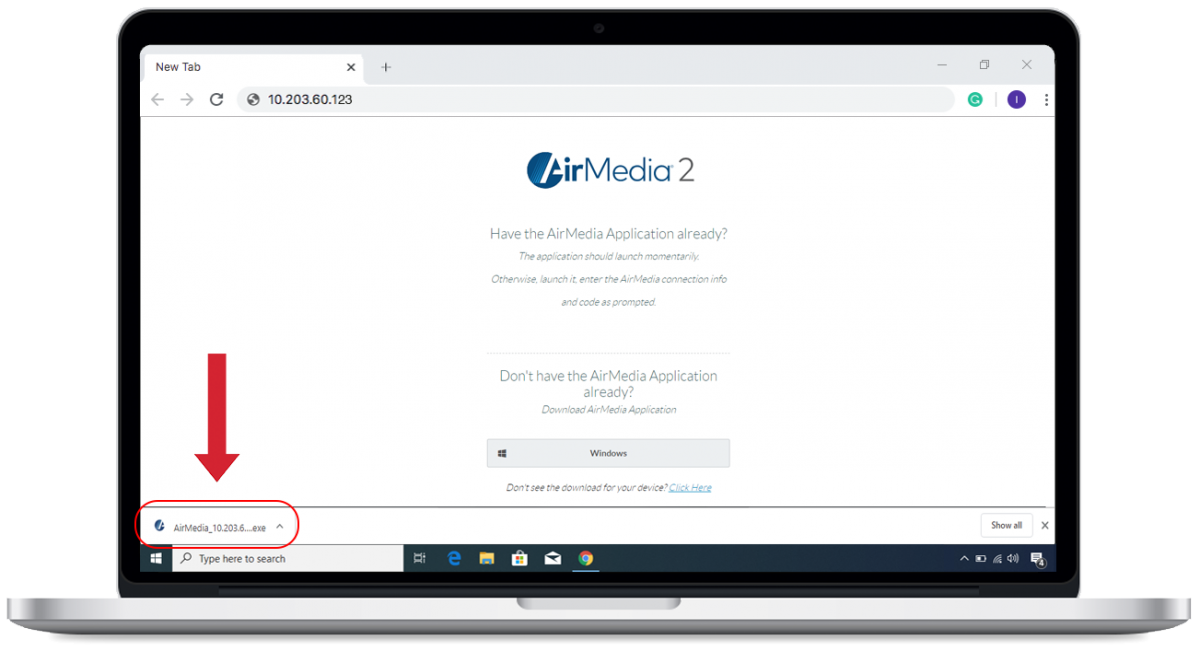 how to connect to airmedia