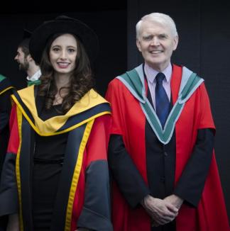 PhD Graduate Julia Zapatero and Professor Richard O'Kennedy