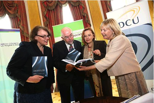 Photo of speakers at book launch