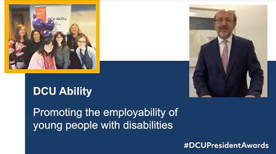 DCU Ability - 2020 DCU President's Awards for Engagement winner