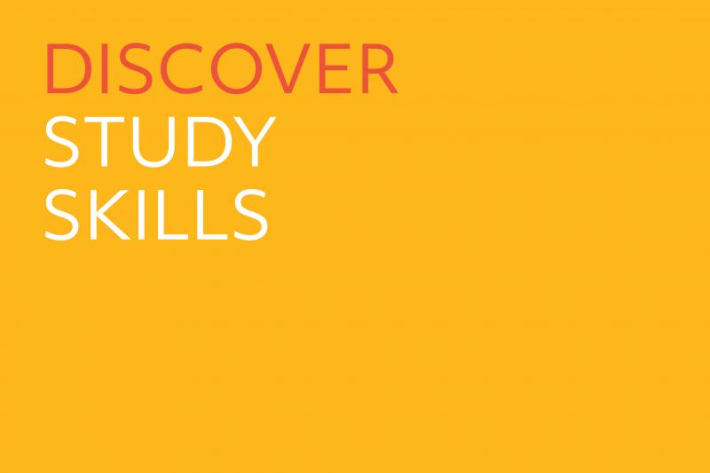 Cover slide - Discover study skills