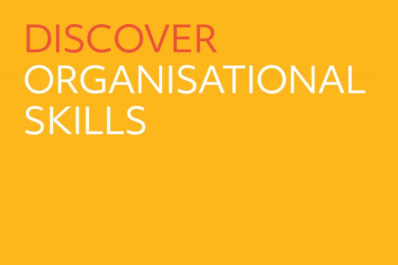 Cover slide - Discover organisational skills