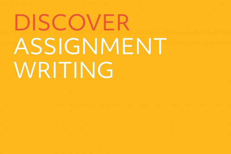 Cover slide - Discover assignment writing