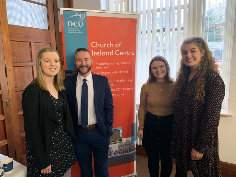 Clodagh Doherty, Dr. Ken Fennelly Secretary to the General Synod of Education who chaired the session, Jenny Galbraith and Elsa Griffin