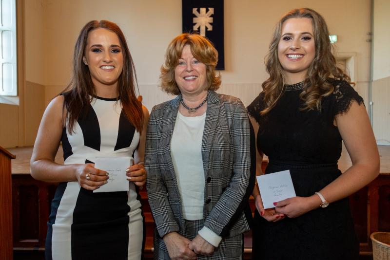 Irish 2nd prize winners Laura Seale and Cheyenne Holmes with Geraldine O'Connor