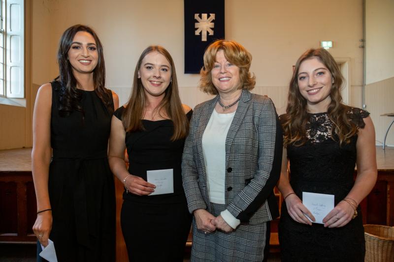 Irish 3rd prize winners Louise Hendy, Ann Lundie and Niamh Jeffery with Geraldine O'Connor