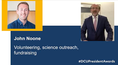 John Noone - 2020 DCU President's Awards for Engagement winner