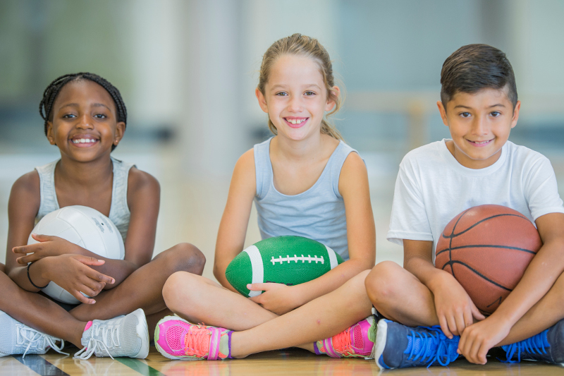 children ready for sport