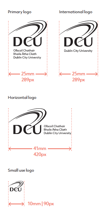 Minimum sizes for DCU logo
