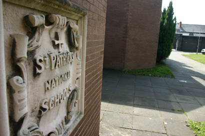 Entrance logo of St Patrick's Boys National School, Drumcondra