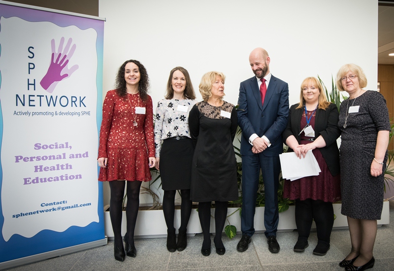 Seline Keating, Anne Marie Kavanagh, Bernie Collins, Philip Nolan (President of NUIM), Dr Aoife Titley and Therese Hegarty