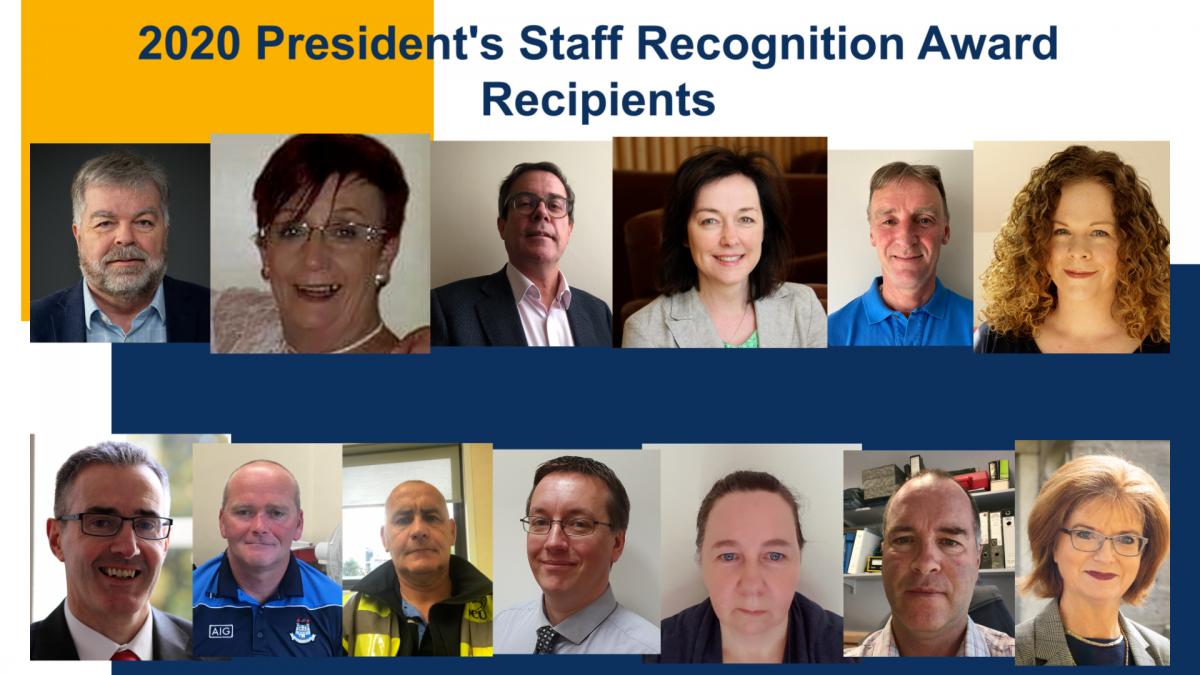 Dublin City University President's Awards Staff Recognition 2020