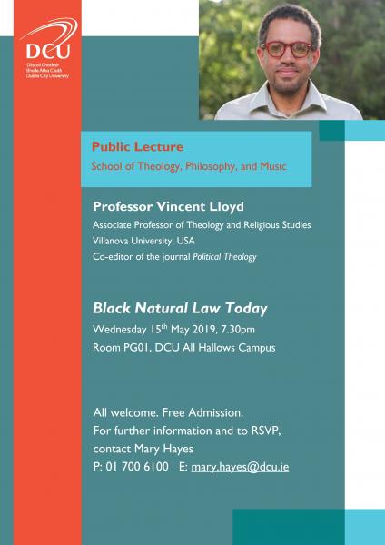 Public Lecture: Vincent Lloyd on Black Natural Law