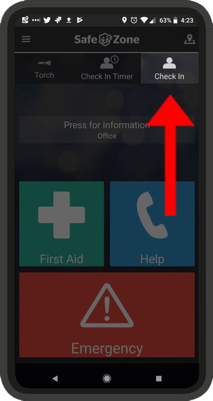 Screenshot of app home page Screenshot of app home page