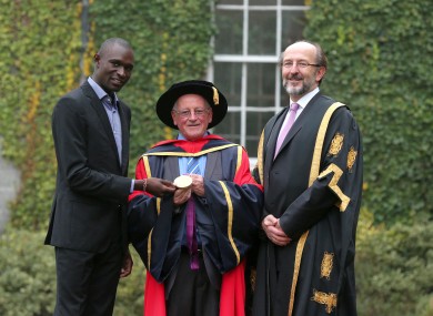 Br Colm O'Connell and David Rudisha Br Colm O'Connell and David Rudisha