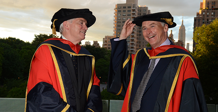 DCU Honorary Conferring Ceremony, New York, 2013 John Fitzpatrick and Brian O'Dwyer