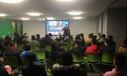 Philip McKinley providing information session for DCU University of Sanctuary scholarships