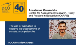 Dr. Anastasios Karakolidis, Winner of the 2020 DCU President's Award for Engagement and Innovation (Postgraduate)