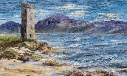 Painting of Kildavnet Tower, Achill Island 