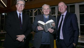 Prof Daire Keogh, Bertie Ahern and Prof Gary Murphy