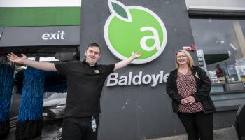 DCU Ability student Luke Kelly with manager Colette Murphy in Applegreen, Baldoyle.