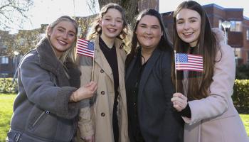 Caoimhe Cummins, BCL (Law and Society); Emma Hayes, Religious Education and History; Katie Molihan, Business Studies and Róisín O'Gara, Professional Master of Education (Primary Teaching).