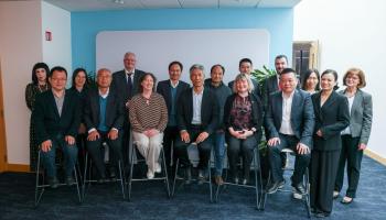 The delegations from Wuhan University, China with counterparts from DCU