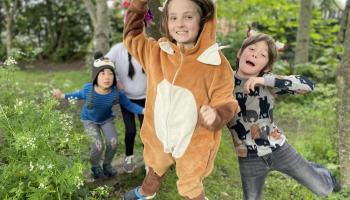 Children celebrating the launch of Wild Neighbourhood, which takes place on Saturday, June 10th from 1pm – 5pm on DCU All Hallows campus