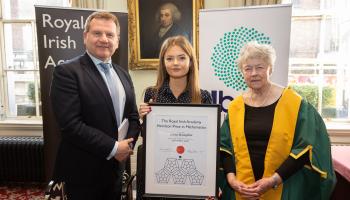 Olivia Keogh, winner of the Hamilton Prize for mathematics 
