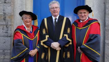 Prof Monica McWilliams, Prof Daire Keogh and Bertie Ahern