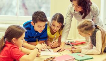 Teacher with Students