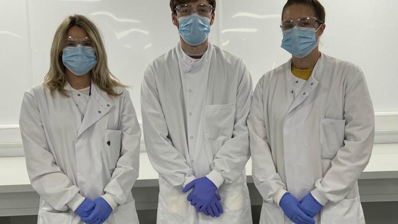 Susan Harman, Eoin Corcoran, and Denise Burtenshaw; postgraduate students of SoBT
