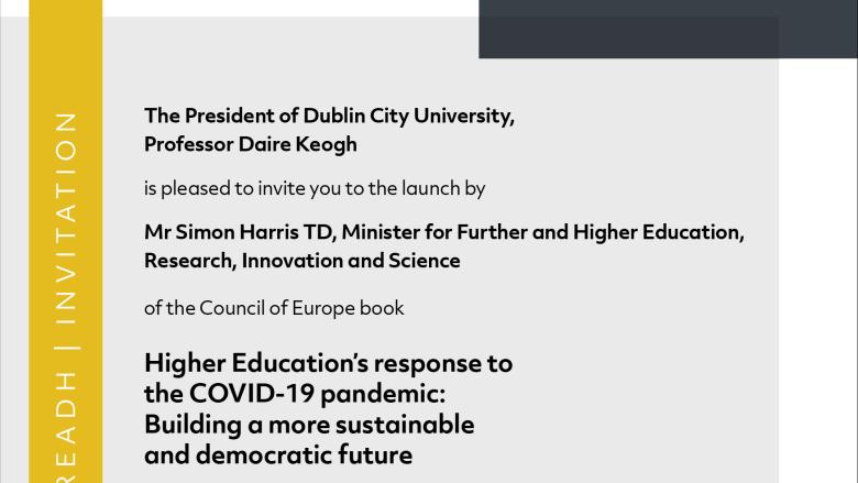 Invitaion | Launch of the Council of Europe Book 'Higher Education’s response to the Covid-19 pandemic'