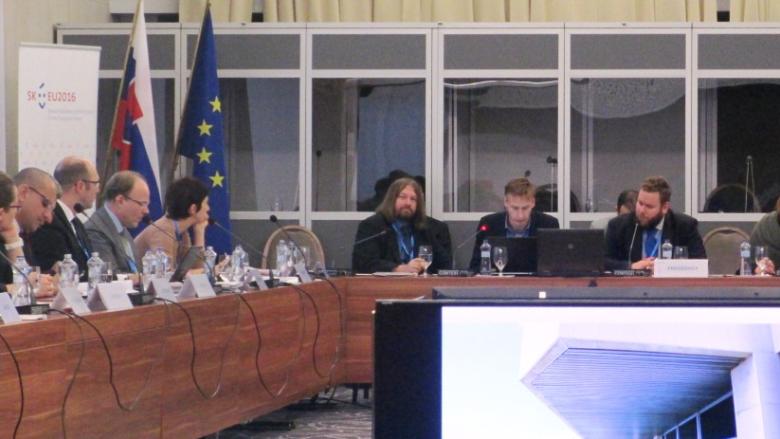 Dr Paul Downes gives presentation to meeting of Directors-General
