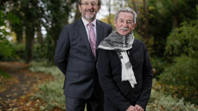 President of DCU, Prof. Brian MacCraith, with Adjunct Professor in DCU’s Faculty of Humanities and Social Sciences, Philip King