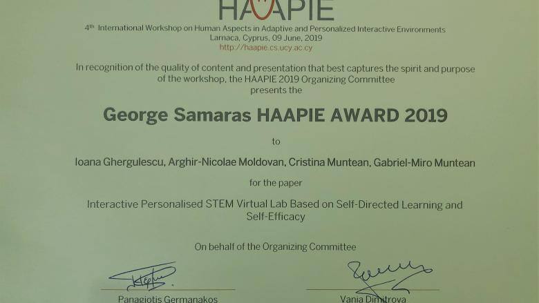 HAAPIE Award Gabriel-Miro Muntean