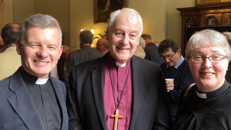 Rev. Trevor Sargent, archbishop Michael Jackson and Rev. Prof. Anne Lodge
