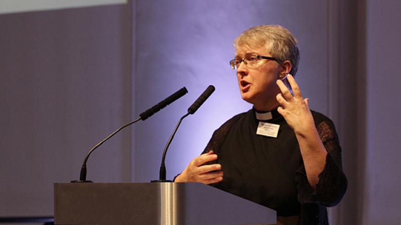 Rev. Prof. Anne Lodge speaking at the Anglican Interfaith Commission 2019 Regional Network Meeting, Monday 9th September 2019, C