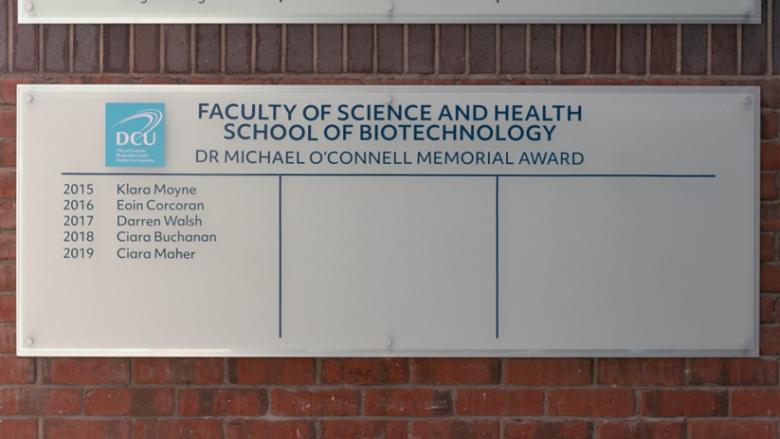 Dr. Michael O'Connell Memorial Award 2019